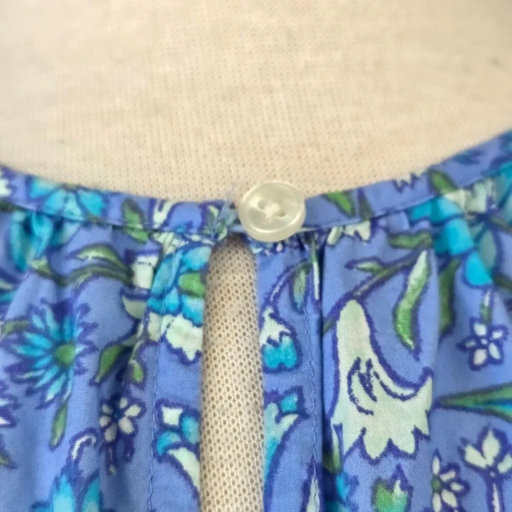 J.Crew Floral Provence Midi Dress With Smocked Waist & Puff Sleeves 100% Cotton
